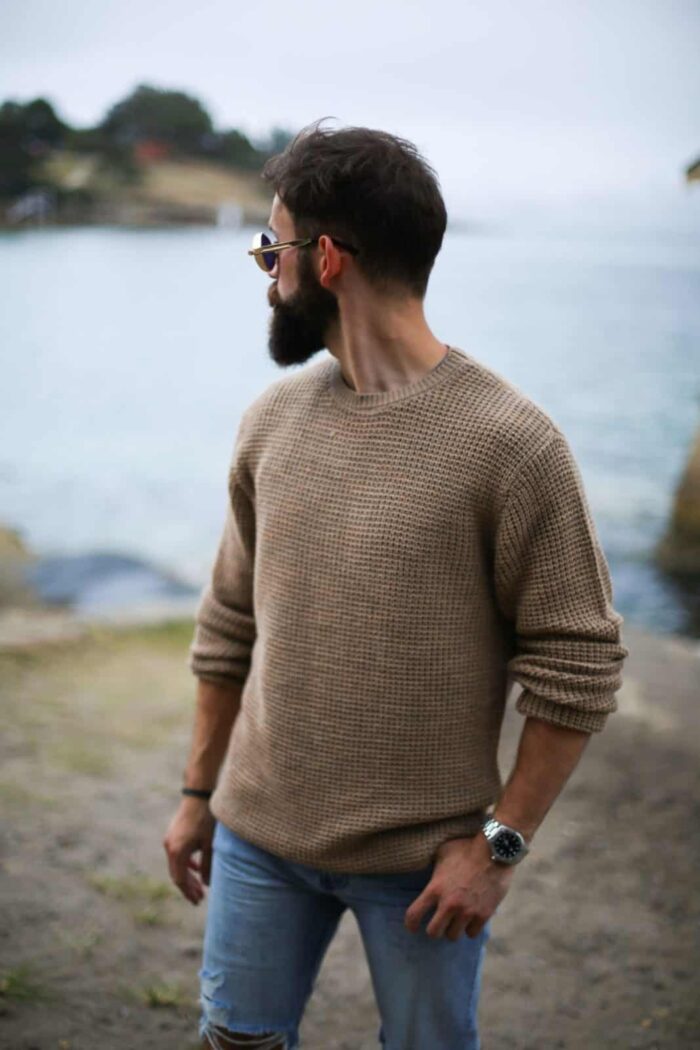 Waffle Knit Camel Sweater